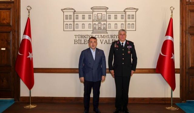 Vali Sözer, Söğüt Jandarma Komutanı Bakırhan’ı kabul etti