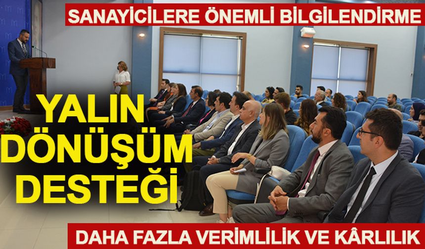 SANAYİCİLERE ÖNEMLİ BİLGİLENDİRME