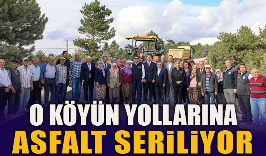 O KÖYÜN YOLLARINA ASFALT SERİLİYOR