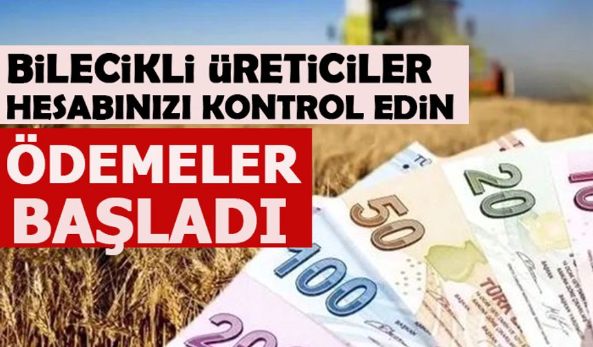 DESTEK ÖDEMELERİ HESAPLARA AKTARILIYOR
