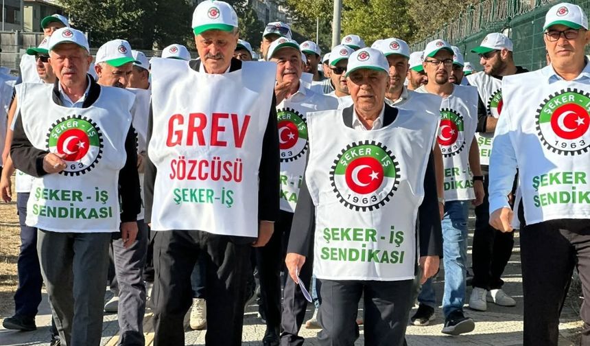 Kütahya Şeker Fabrikası işçileri greve başladı
