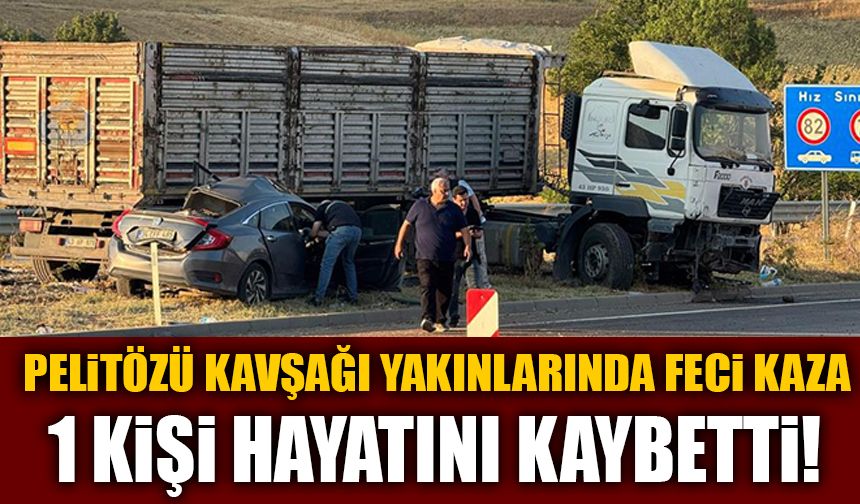 PELİTÖZÜ KAVŞAĞI YAKINLARINDA FECİ KAZA, 1 KİŞİ HAYATINI KAYBETTİ!
