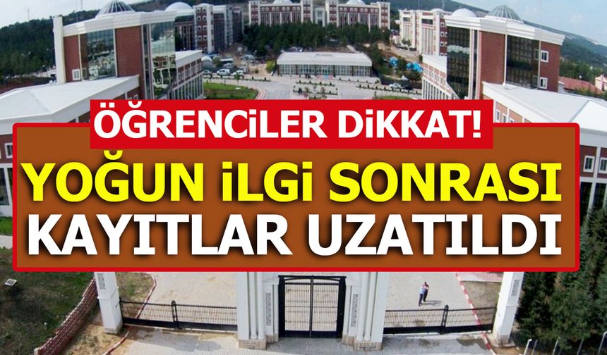 BŞEÜ ÖĞRENCİLERİNDEN YOĞUN İLGİ  BAŞVURU SÜRESİ UZATILDI