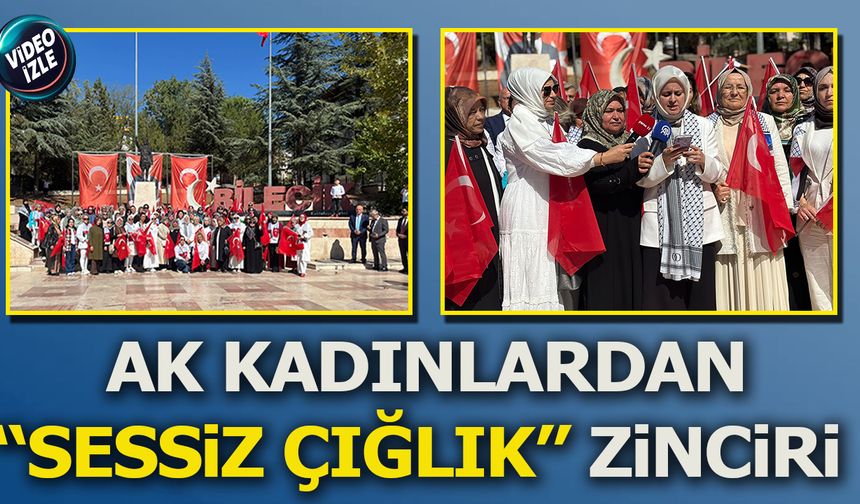 AK Kadınlardan ''Sessiz Çığlık'' Zinciri