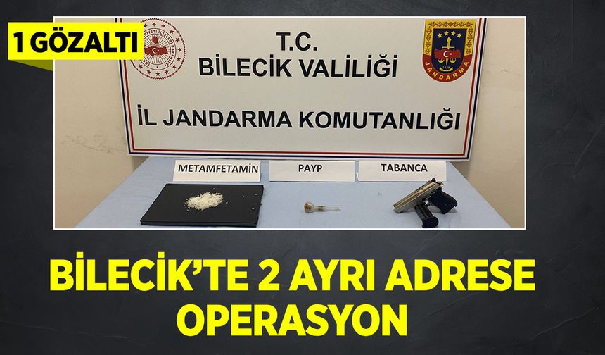 Bilecik'te uyuşturucu operasyonu: 1 gözaltı