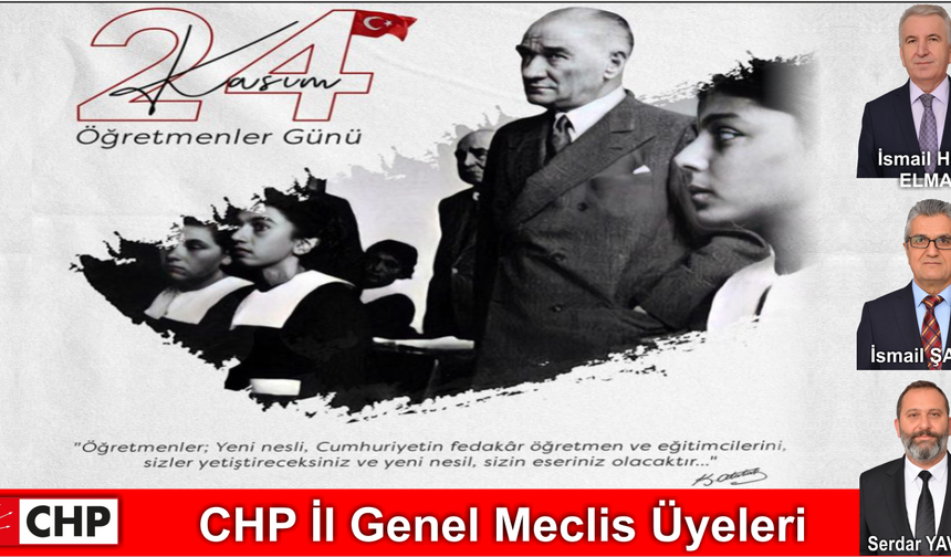CHP İl Genel Meclisi Üyeleri 24 Kasım Kutlama