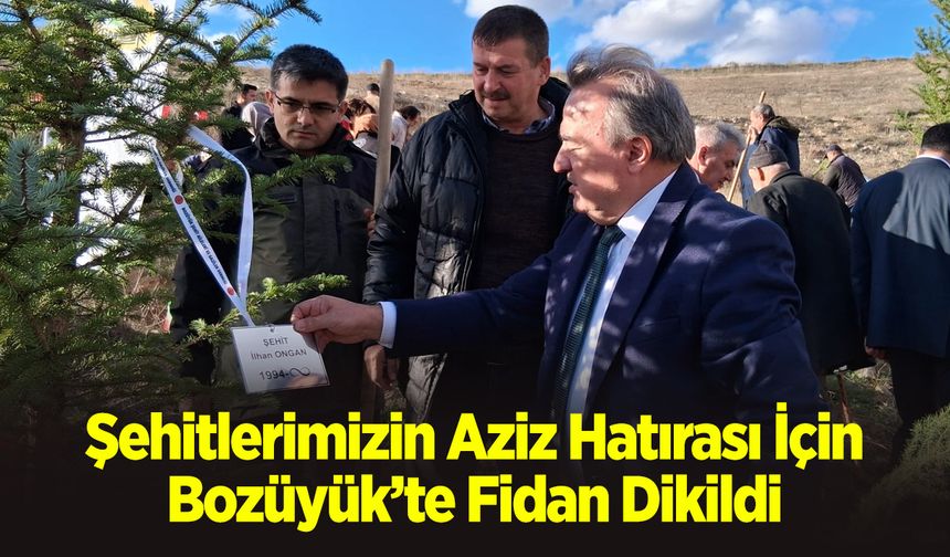 Şehitlerimizin Aziz Hatırası İçin Bozüyük’te Fidan Dikildi