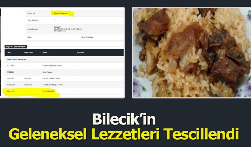 Bilecik’in Geleneksel Lezzetleri Tescillendi
