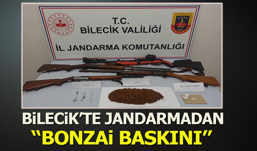 Bilecik’te jandarmadan Bonzai Baskını