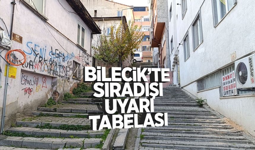 Bilecik’te Sıradışı Uyarı Tabelası
