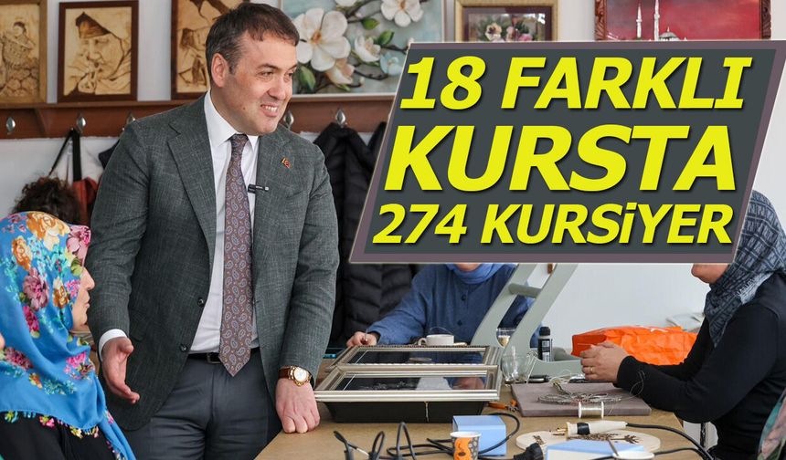 18 farklı kursta 274 kursiyer
