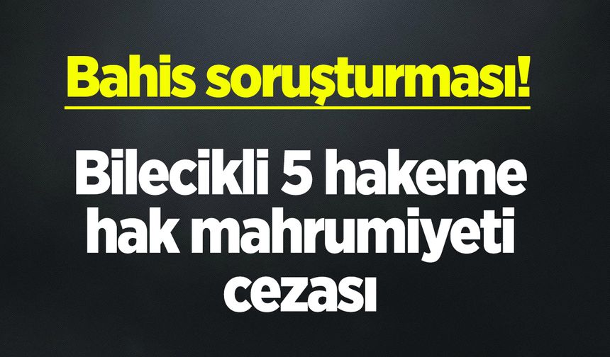 Bilecikli 5 hakeme hak mahrumiyeti cezası