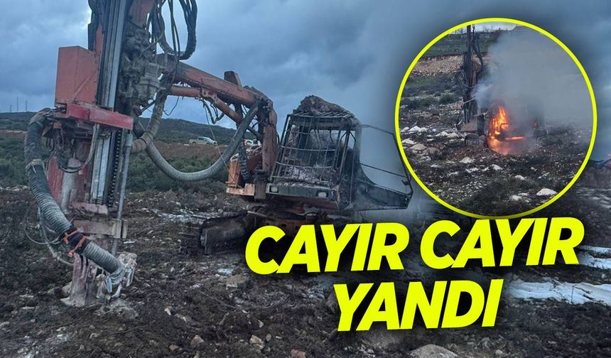 Bilecik'te İş Makinesi Yangını Paniğe Neden Oldu