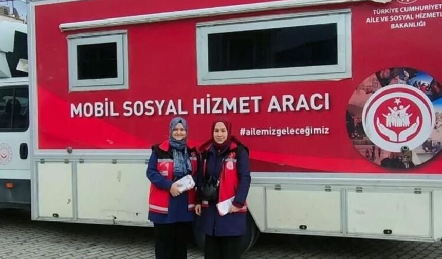 Mobil Sosyal Hizmet Aracı Gölpazarı’nda Sahada