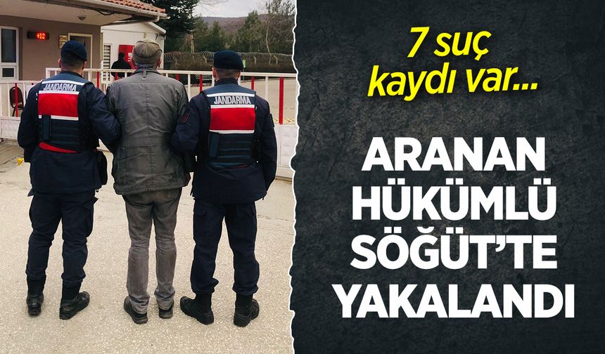 Aranan Hükümlü Söğüt’te Yakalandı: 7 suç kaydı var
