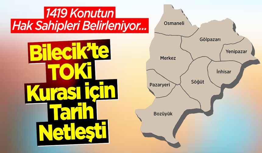 Bilecik’te TOKİ Kurası İçin Tarih Netleşti