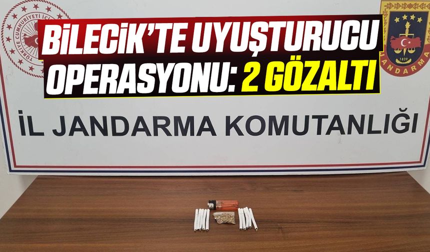 BİLECİK'TE UYUŞTURUCU OPERASYONU: 2 GÖZALTI