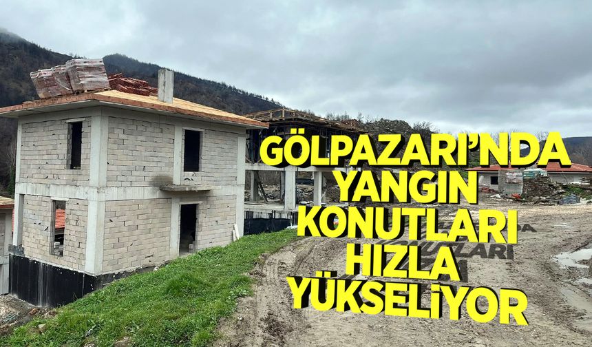 Gölpazarı'nda Yangın Konutları Hızla Yükseliyor