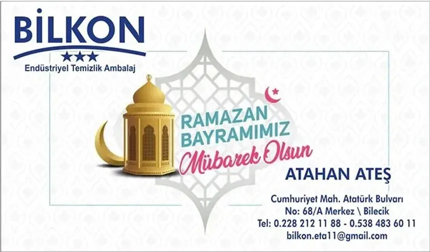 BİLKON ENDÜSTRİYEL TEMİZLİK AMBALAJ RAMAZAN BAYRAMI TEBRİĞİ