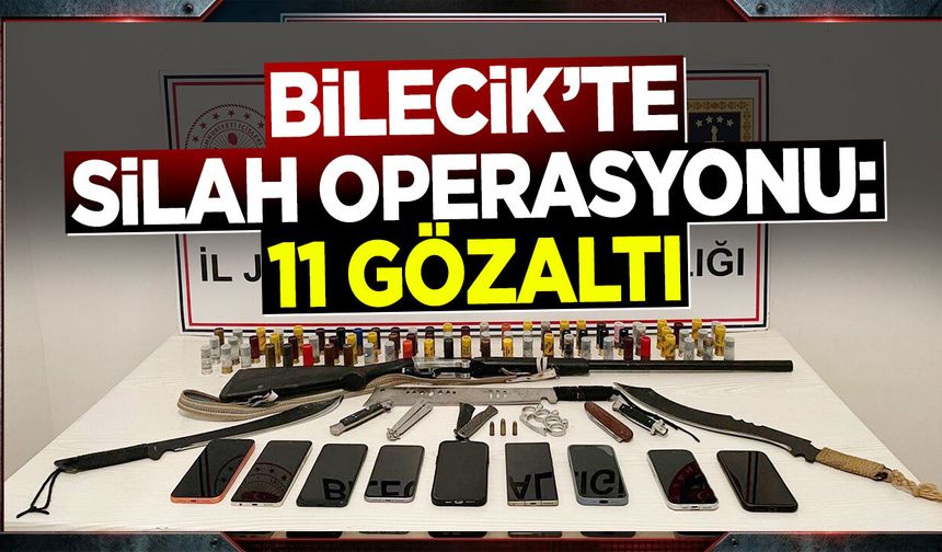 Bilecik'te Silah Operasyonu: 11 Gözaltı