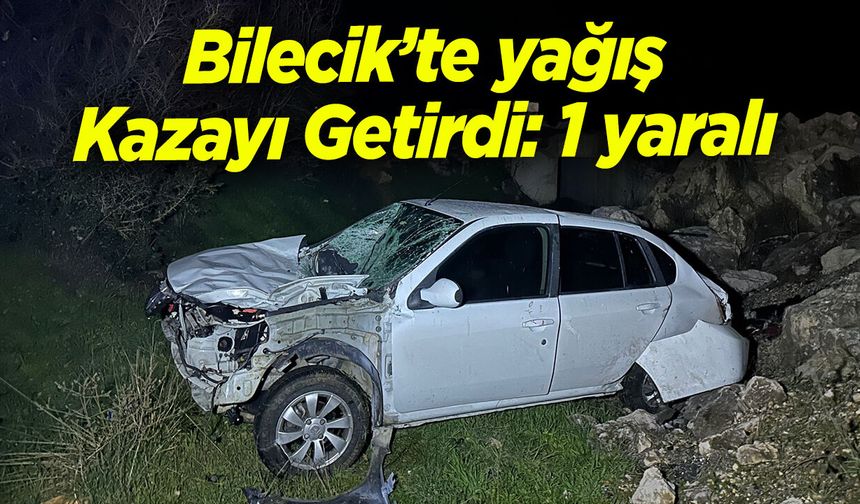 Bilecik'te yağış Kazayı Getirdi: 1 yaralı