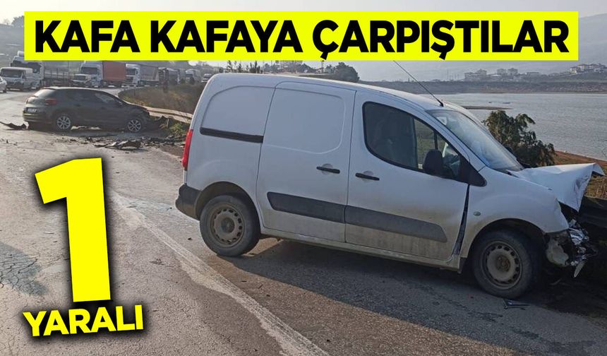 Bilecik'te iki otomobil kafa kafaya çarpıştı: 1 yaralı