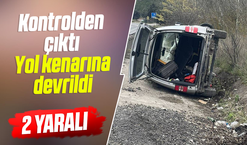 Bilecik'te araç devrildi: 2 yaralı