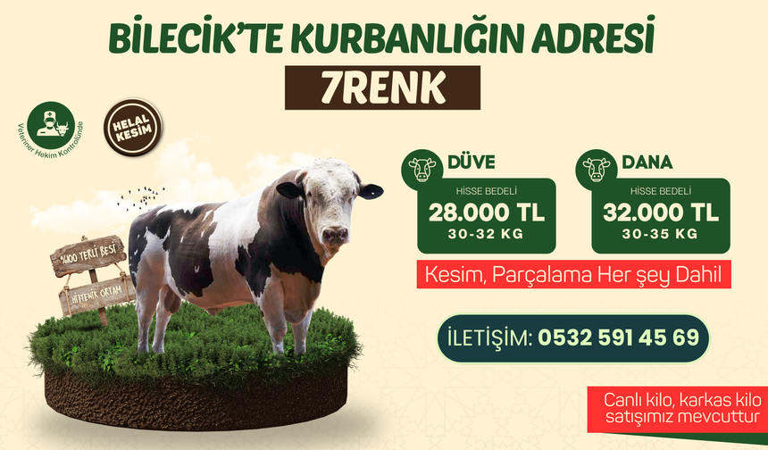 BİLECİK’TE KURBANLIĞIN ADRESi: 7 RENK