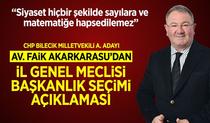 İL GENEL MECLİSİ BAŞKANLIK SEÇİMİ AÇIKLAMASI