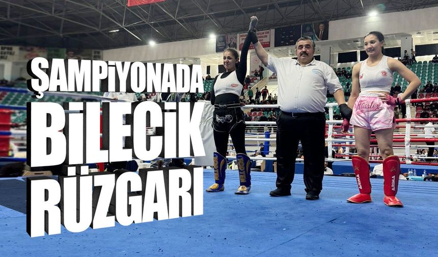 Kick Boks Şampiyonasında Bilecik Rüzgârı