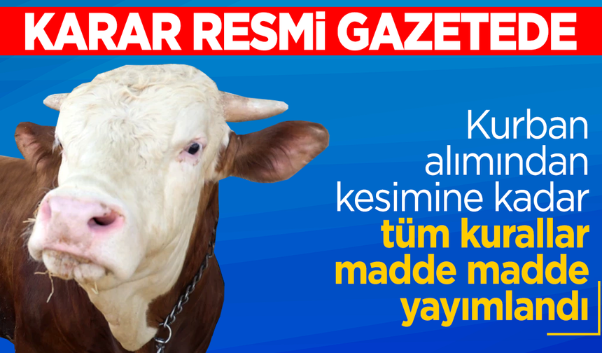 2026 Kurban Hizmetleri Tebliği yayımlandı