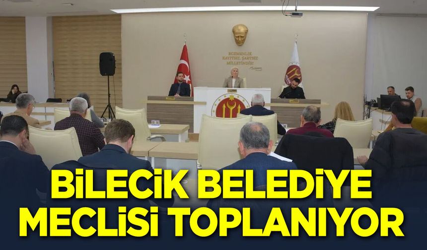 Bilecik Belediye Meclisi Toplanıyor