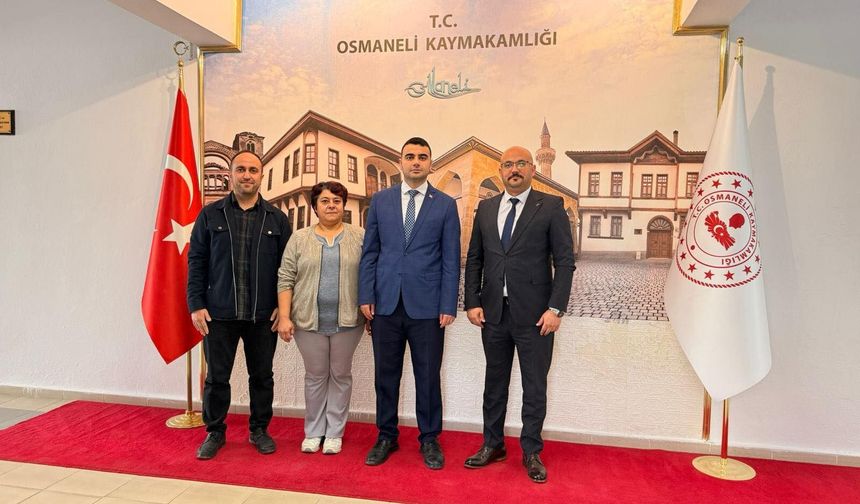 Osmaneli’nde Yeni Görevlere Atanan İsimlerden Kaymakam Kılıç’a Ziyaret