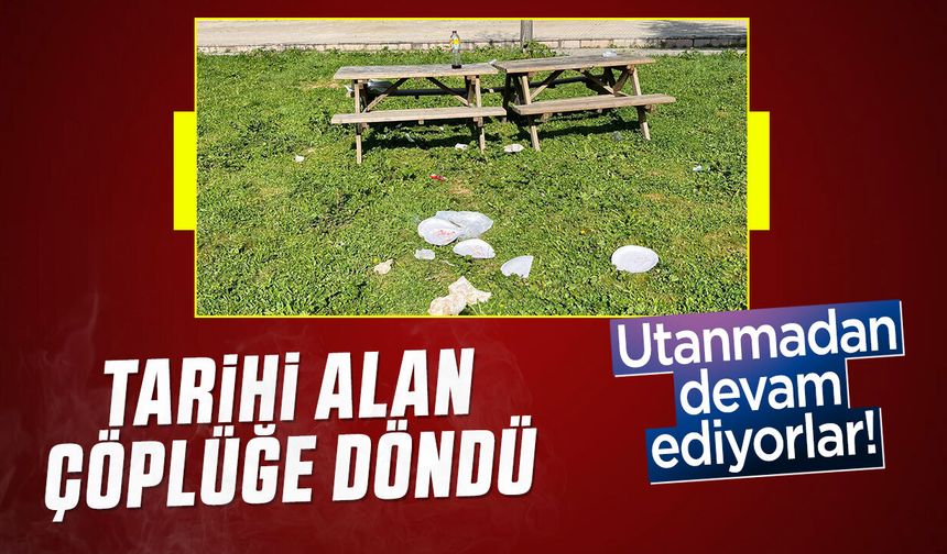 Tarihi alan çöplüğe döndü: Utanmadan devam ediyorlar