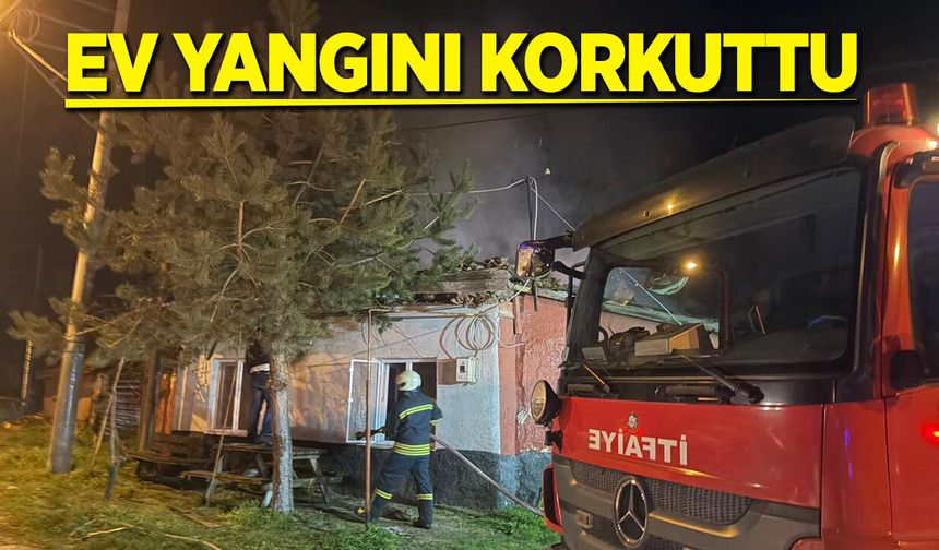 Ev yangını korkuttu