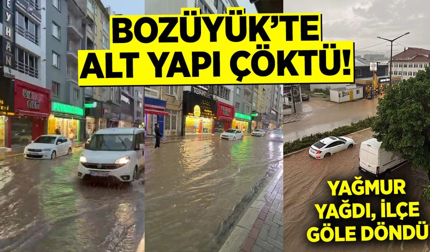 BOZÜYÜK'TE ALT YAPI ÇÖKTÜ!