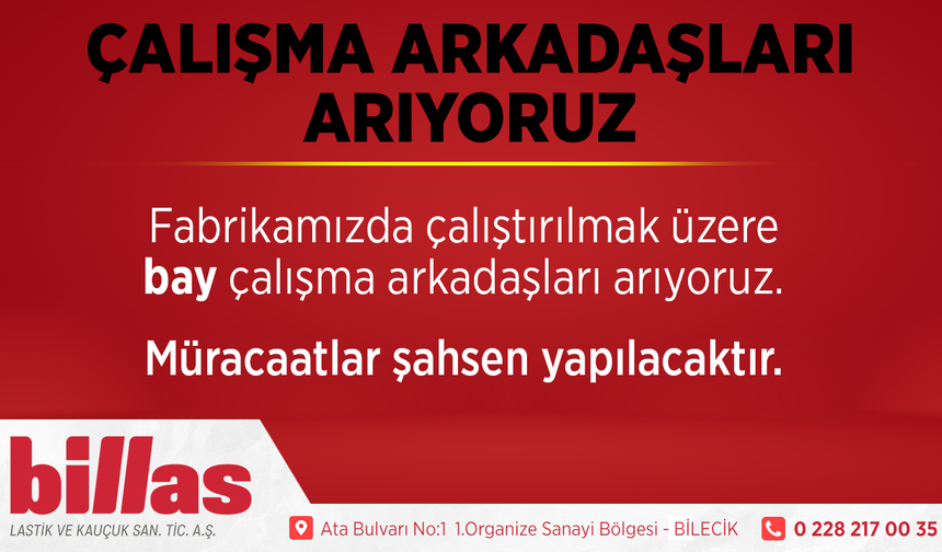 BİLLAS Eleman İlanı