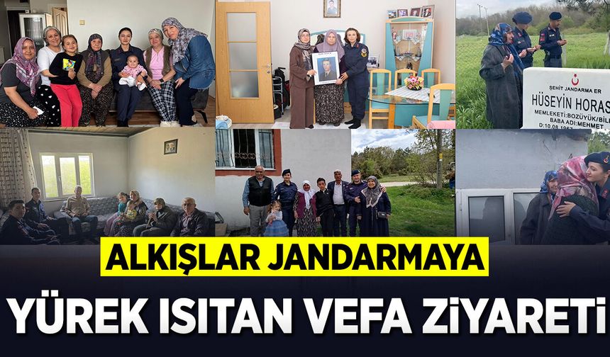 Alkışlar jandarmaya: Yürek Isıtan Vefa Ziyareti