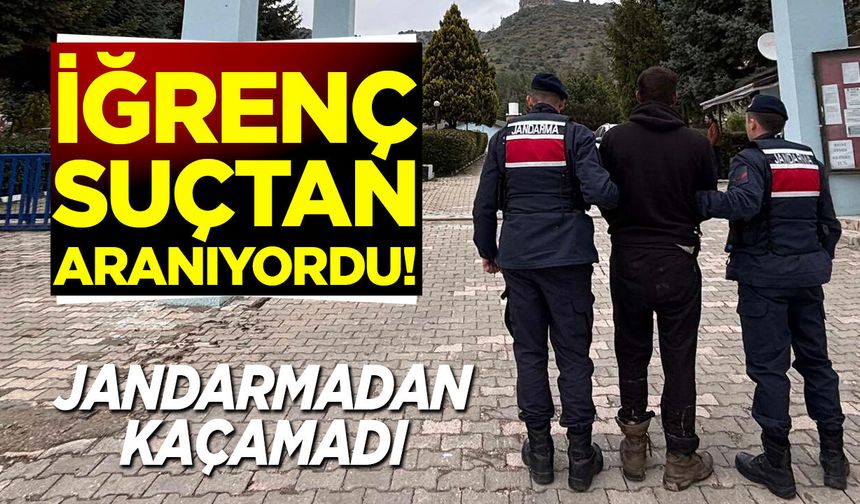 İğrenç suçtan aranıyordu, jandarmadan kaçamadı
