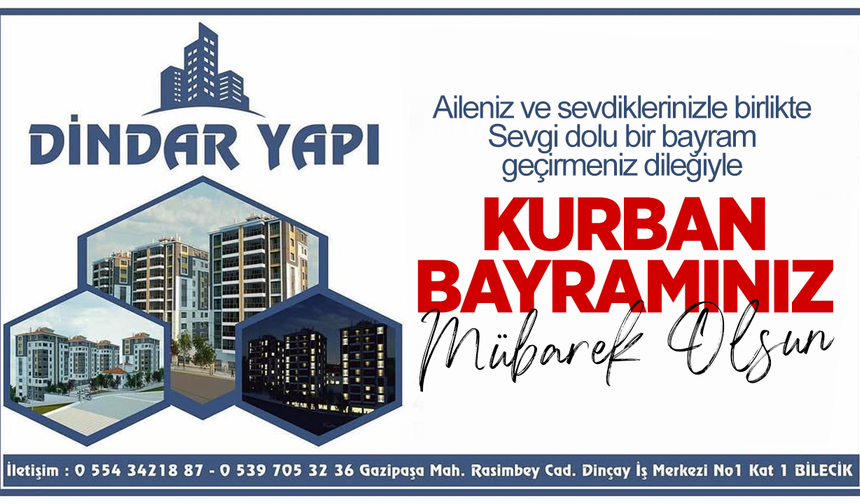 DİNDAR YAPI KURBAN BAYRAMI TEBRİĞİ