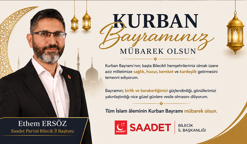 ETHEM ERSÖZ KURBAN BAYRAMI TEBRİĞİ