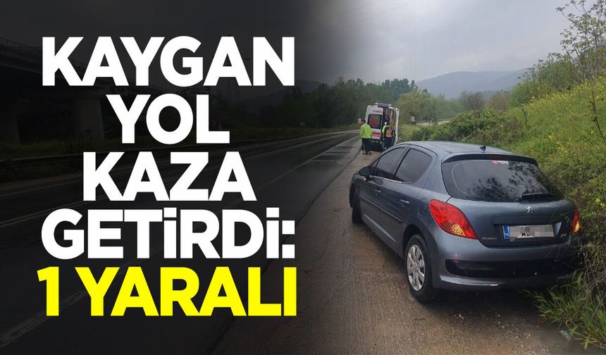 Kaygan yol kaza getirdi