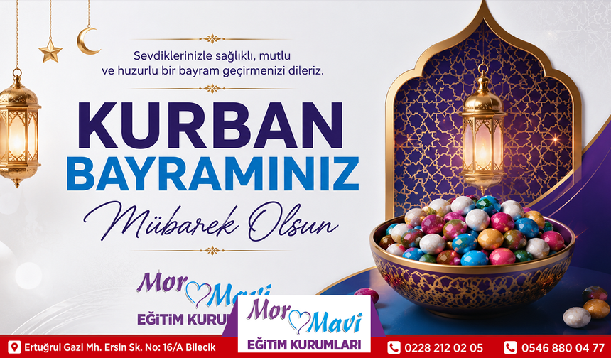 MOR MAVİ KURBAN BAYRAMI TEBRİĞİ