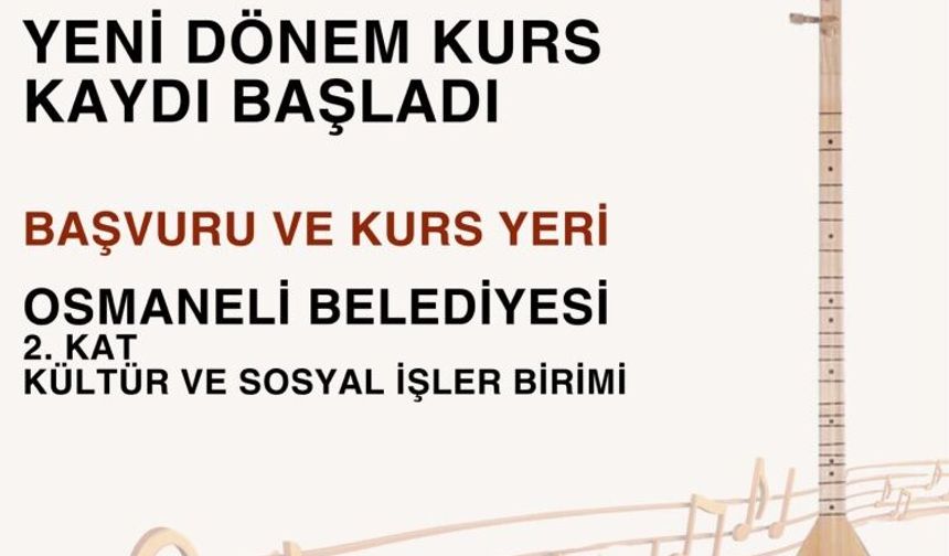 Osmaneli’nde Bağlama Kursu Kayıtları Başladı
