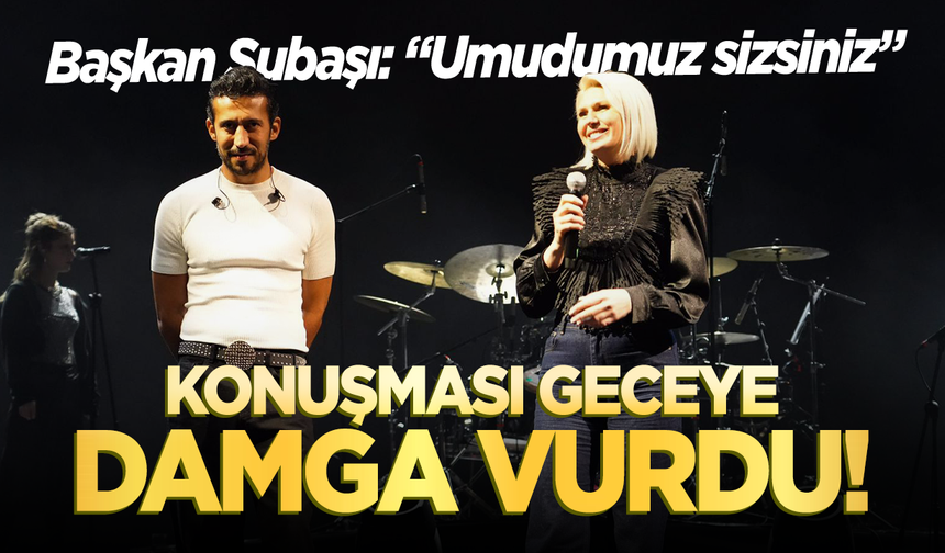 Konuşması geceye damga vurdu