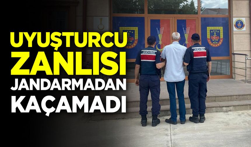 Uyuşturcu zanlısı jandarmadan kaçamadı