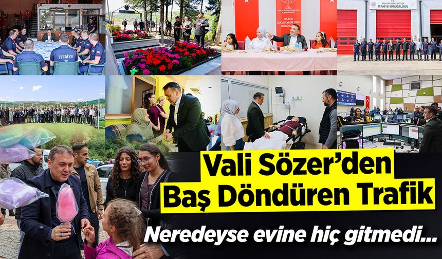 Vali Sözer'den baş döndüren trafik