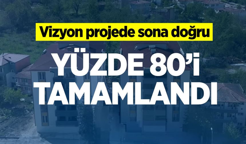 Vizyon projede sona doğru: Yüzde 80'i tamamlandı