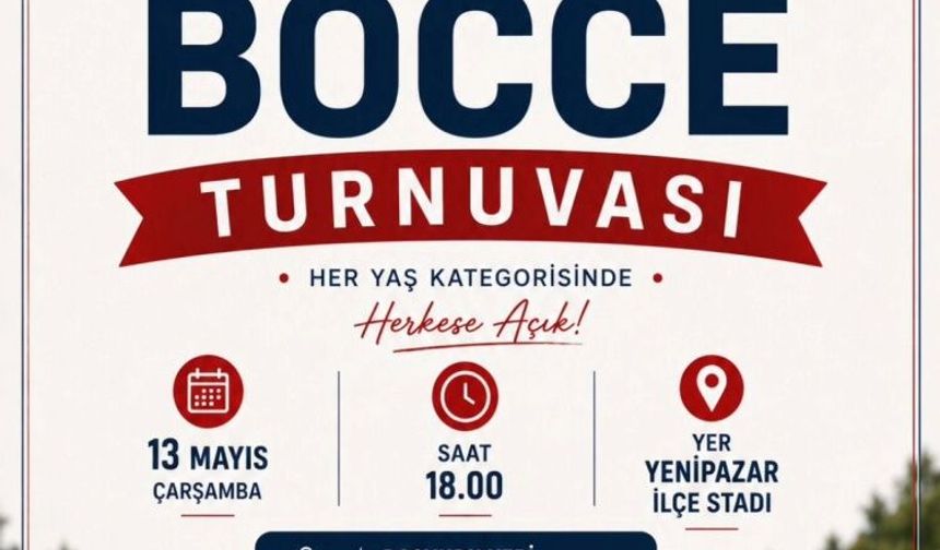 Yenipazar’da 19 Mayıs coşkusu bocce turnuvasıyla yaşanacak