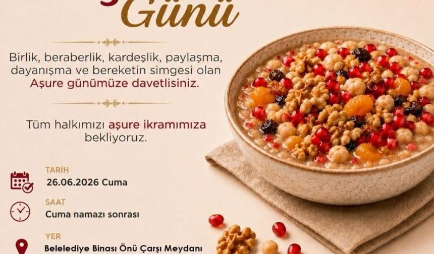 Başkan Tekin’den Aşure Daveti